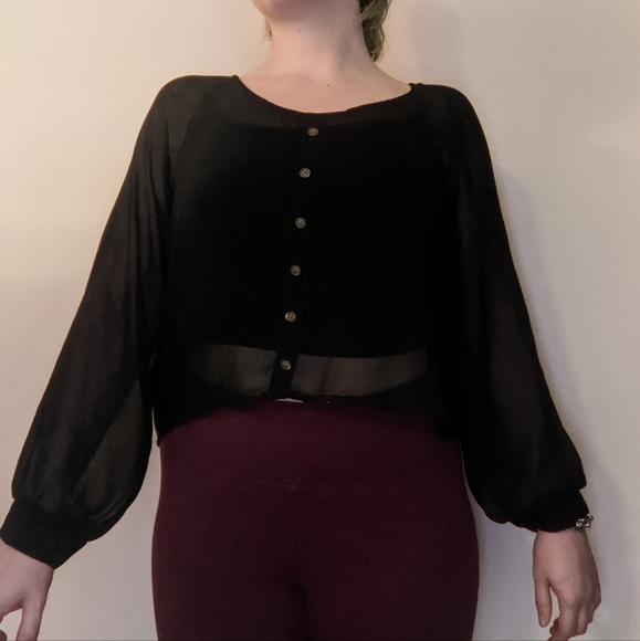 OS Brandy Melville Sheer Top - Picture 2 of 2